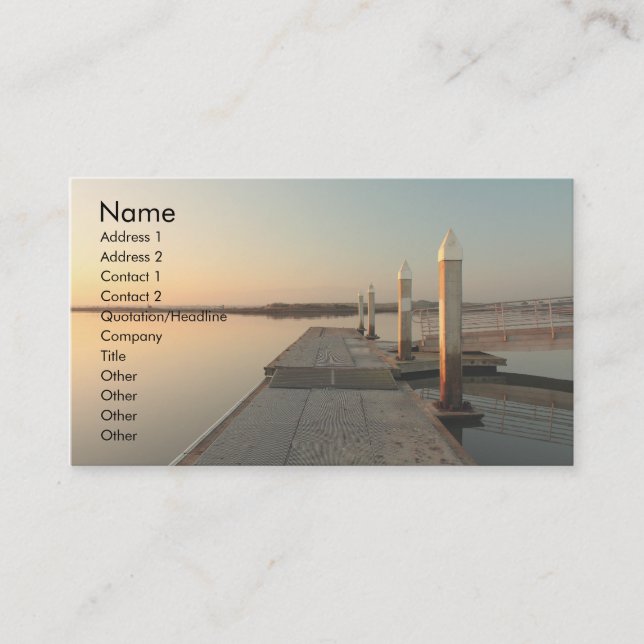 Bucht an Dämmerungs-Visitenkarte 2 Visitenkarte (Vorderseite)