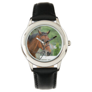 Bucht-Araber-Pferd Armbanduhr