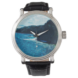 Bucht auf dem Weg nach Hana Maui Abstrakt Armbanduhr