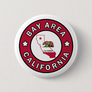 Bucht-Bereichs-Kalifornien-Knopf Button