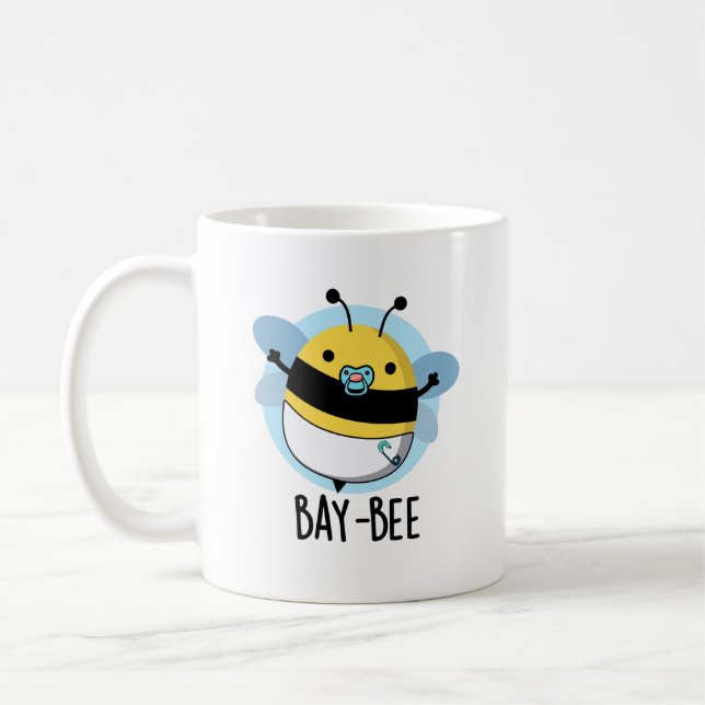 Bucht-Biene Funny Baby Bee Pun Kaffeetasse (Links)