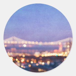 Bucht-Brücken-Glühen - San Francisco Aufkleber