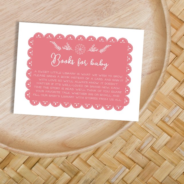 Bucht für Baby Shower Girl Mexican Papel Picado Begleitkarte (Book For Baby Shower Girl Mexican Papel Picado Enclosure Card)