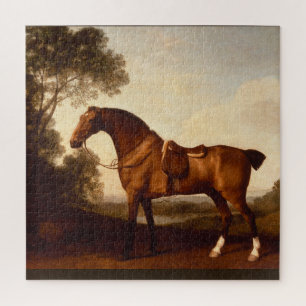 Bucht-Jäger-Vintage Malerei von George Stubbs Puzzle
