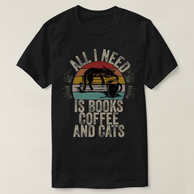 Bucht liebt alles, was ich brauche, ist Bücher Kaf T-Shirt (Design vorne)