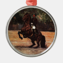 Bucht Lipizzaner Levade Ornament Aus Metall
