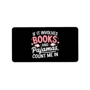 Bucht & Pajamas Humorales Buch Lover Lover Lunny R Adressaufkleber