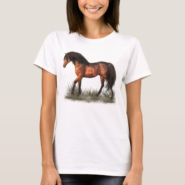 Bucht-Pferd T-Shirt (Vorderseite)