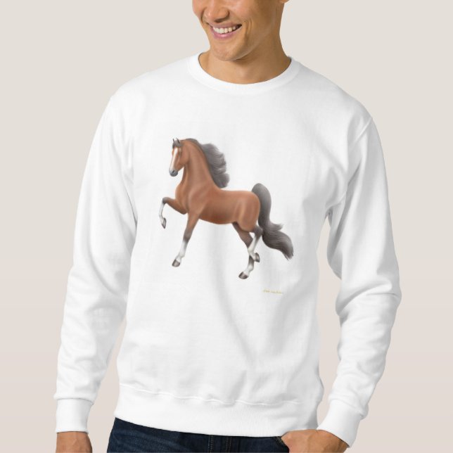 Bucht Saddlebred PferdeSweatshirt Sweatshirt (Vorderseite)