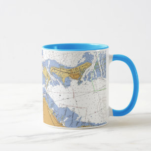 Bucht-Seediagramm-Tasse Miamis, Florida Biscayne Tasse