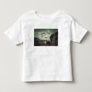 Bucht-Szene in Mondschein, 1787 (w/c über Kleinkind T-shirt
