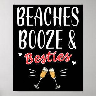 Bucht und Besties Bachelorette Beach Vacat Poster