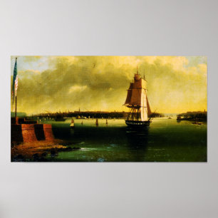 Bucht und Hafen (1850) - Edmund C. Coates Poster