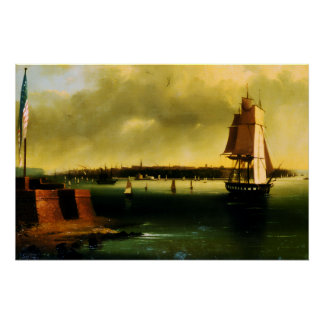 Bucht und Hafen (1850) - Edmund C. Coates Poster