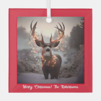 Bucht und Weihnachtslicht rot