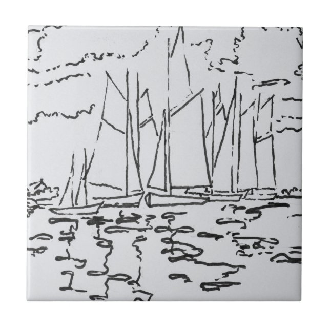 Bucht von Concarneau| Bretagne, Frankreich Fliese (Vorderseite)