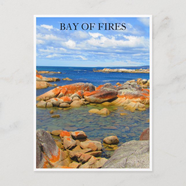 Bucht von Feuer aus Granit Postkarte (Vorderseite)