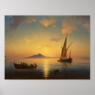 Bucht von Neapel Ivan Aivazovsky Seescape Poster