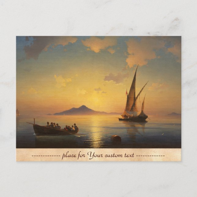 Bucht von Neapel Ivan Aivazovsky Seescape Postkarte (Vorderseite)