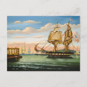 Bucht von New York, Sonnenuntergang Postkarte