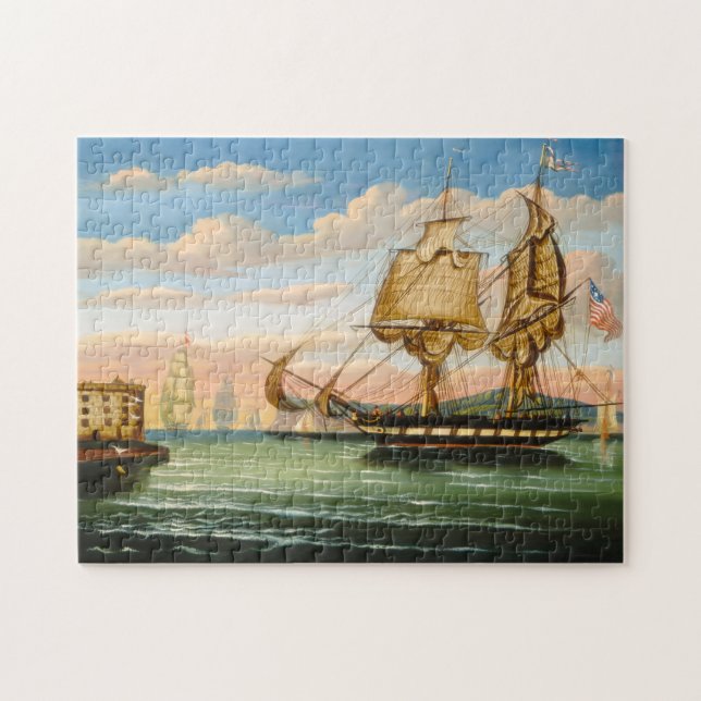 Bucht von New York, Sonnenuntergang Puzzle (Horizontal)