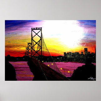 Bucht von Oakland Poster