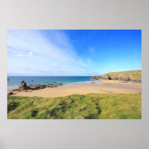 Bucht von Porthcothan Poster