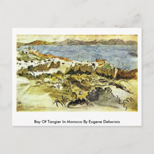 Bucht von Tanger in Marokko durch Eugene Delacroix Postkarte