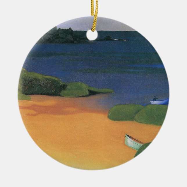 Bucht von Tregastel von Felix Vallotton, Kunst Keramik Ornament (Vorne)