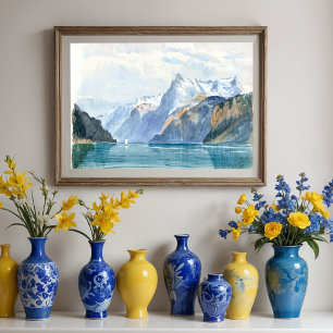 Bucht von Uri, Brunnen von John Sargent Poster