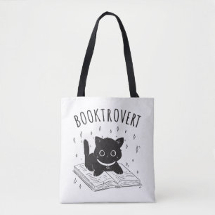 Buchtrovertekatze mit Buch und Sternen