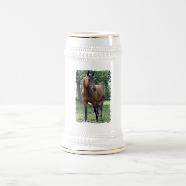 Buchtthoroughbred-Pferdebier Stein Bierglas (Mittel)