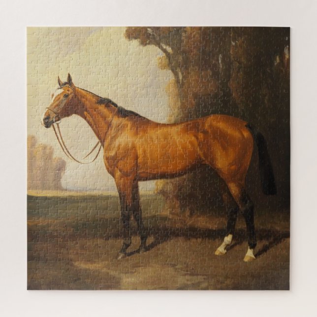 Buchtthoroughbred-Vintage Malerei von James Palmer Puzzle (Vertikal)