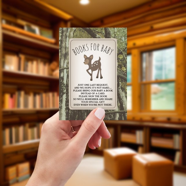 Buchungsanfrage für Deer Camouflage Baby Dusche Begleitkarte (Von Creator hochgeladen)