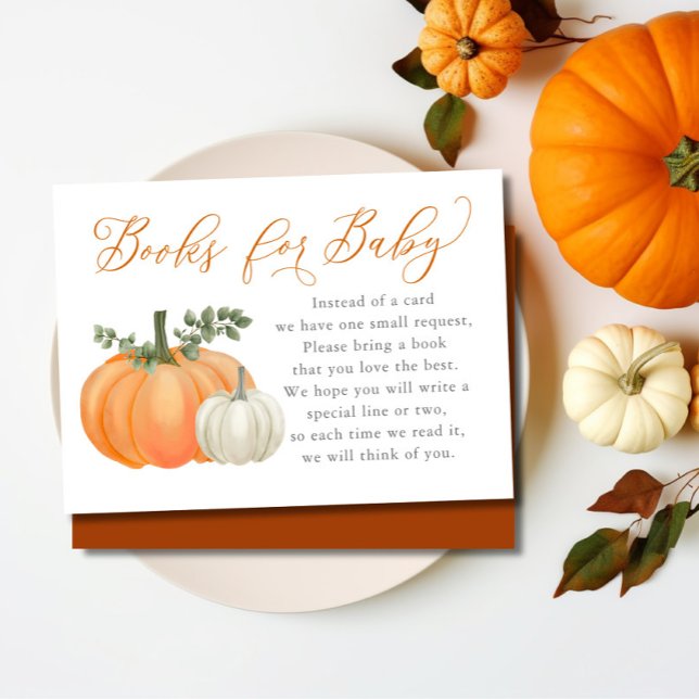 Buchungsanfrage für Pumpkin Fall Baby Begleitkarte (Little Pumpkin Books fro Baby Enclosure Cards)