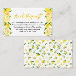 Buchungsanfrage für Zitronen und Foliage Babydusch Begleitkarte