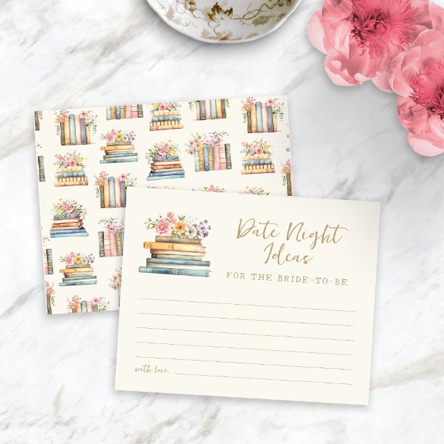 Buchungsdatum Nachtkarte (Book Theme Date Night Card
)