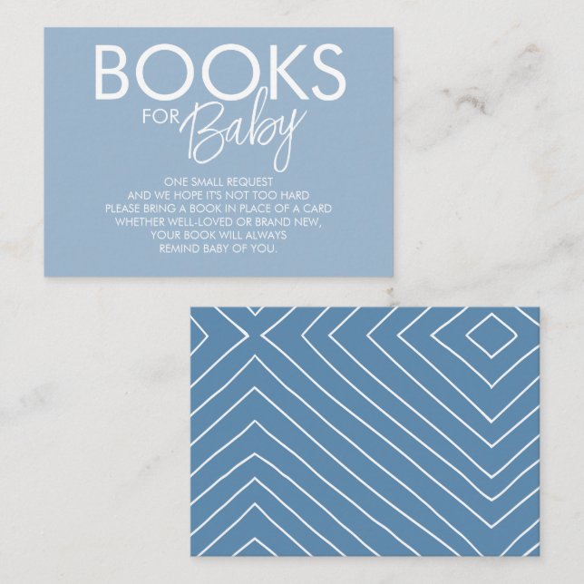 Buchungskarte für Boy Boho Blue Book Begleitkarte (Vorne/Hinten)