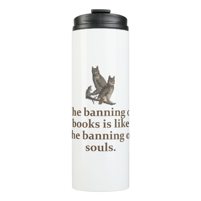 Buchverbot - Bildung Thermosbecher (Vorderseite)