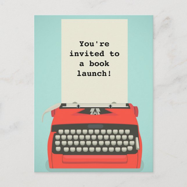 Buchvorstellung oder Literaturereignis-Postkarten Einladungspostkarte (Vorderseite)