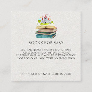 Buchwunsch Märchen Baby Shower Einlage Begleitkarte