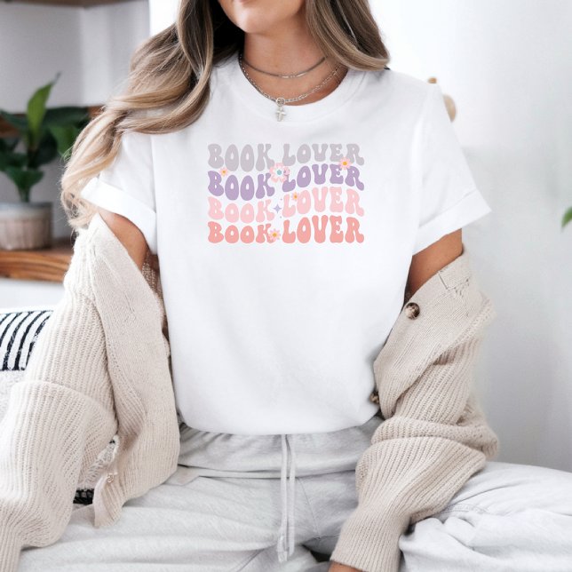 📚 Buchwurm Librarian Retro Pastel T-Shirt (Book Lover 📚 Bookworm Librarian Retro Pastel T-Shirt)