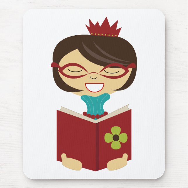 Buchwurm Princess Mousepad für Kinder (Vorne)