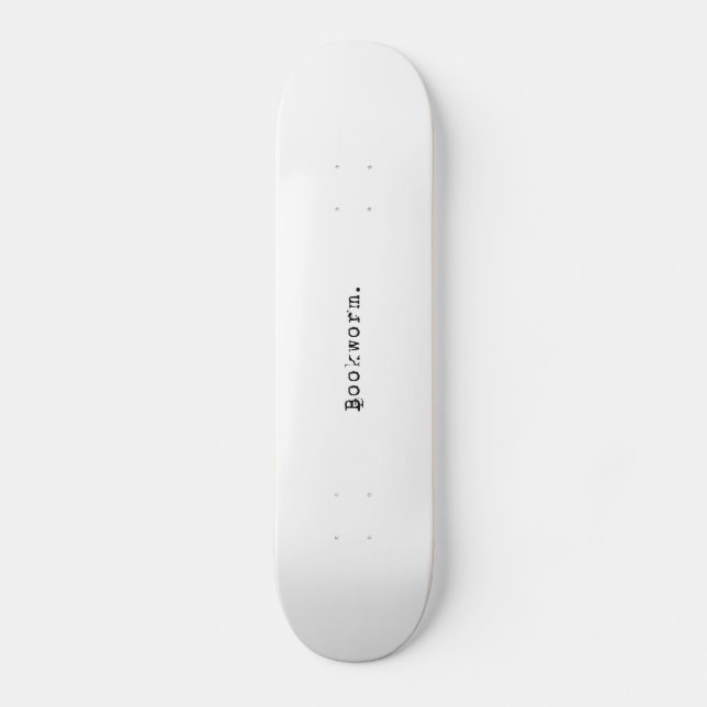 Buchwurm Skateboard (Vorderseite)