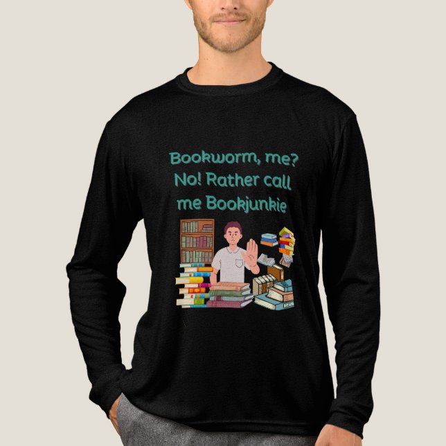 Buchwurm Tri-Blend Shirt (Vorderseite)