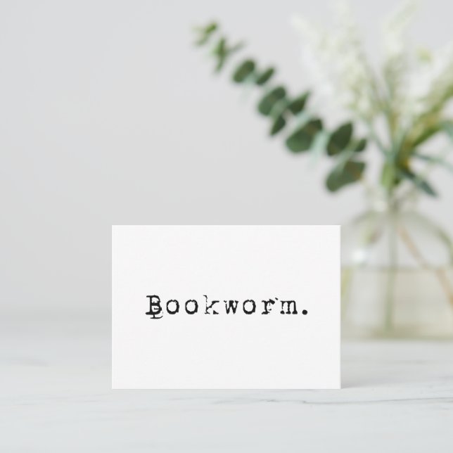 Buchwurm Visitenkarte (Stehend Vorderseite)
