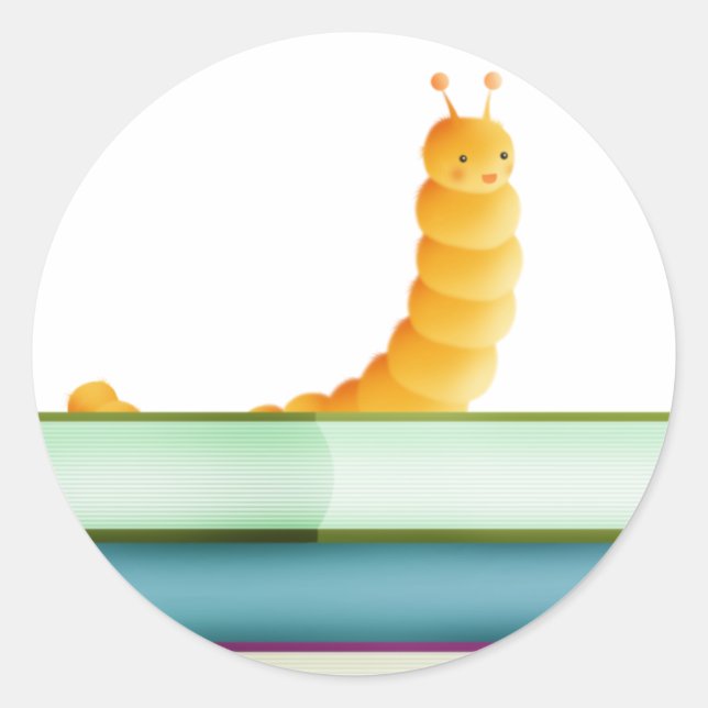 Buchwürmer - Aufkleber (Vorderseite)