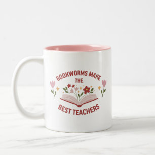 Buchwürmer machen Englischlehrer zum besten Lehrer Zweifarbige Tasse