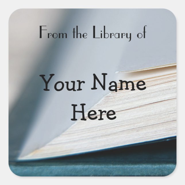 Buchzeichen-Aufkleber für Buchseiten Quadratischer Aufkleber (Vorderseite)