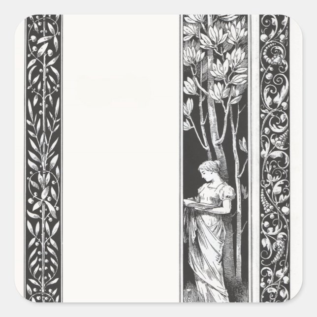 Buchzeichen-Aufkleber Quadratischer Aufkleber (Vorderseite)